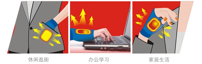 彩虹暖身貼適用于上網(wǎng)打字、外出旅行、手口袋、長(zhǎng)期久坐，手部保暖。