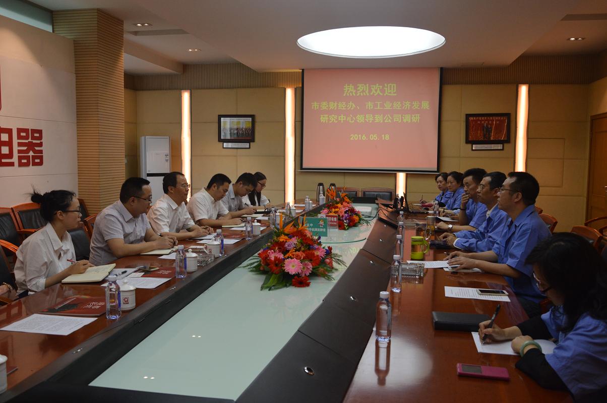 市委財(cái)經(jīng)辦和市工業(yè)經(jīng)濟(jì)發(fā)展研究中心領(lǐng)導(dǎo)到成都彩虹集團(tuán)調(diào)研