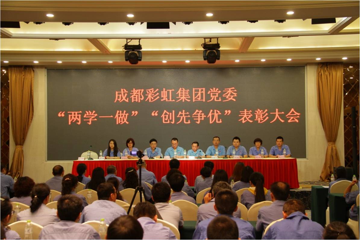 成都彩虹集團黨委召開“兩學(xué)一做”“創(chuàng)先爭優(yōu)”表彰大會