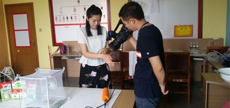 四川電視四臺《新聞資訊頻道》節(jié)目組來成都彩虹集團做驅(qū)蚊草與驅(qū)蚊產(chǎn)品對比實驗