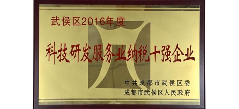 成都彩虹集團參加武侯區(qū)2016年度工作總結(jié)暨納稅大戶表彰大會