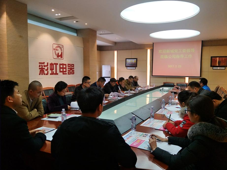 武侯新城黨工委領(lǐng)導(dǎo)到成都彩虹集團(tuán)指導(dǎo)工作