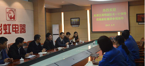 武侯區(qū)副區(qū)長蔣明蒞臨成都彩虹集團調(diào)研指導(dǎo)