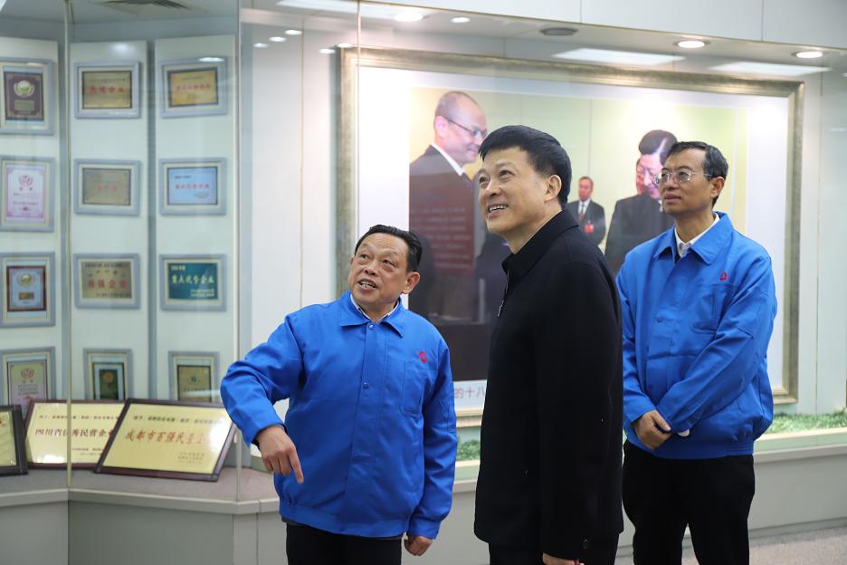 市人大主任唐川平等領(lǐng)導一行蒞臨成都彩虹集團調(diào)研