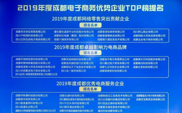 成都彩虹集團(tuán)榮獲2019年度網(wǎng)絡(luò)零售突出貢獻(xiàn)企業(yè)獎(jiǎng)