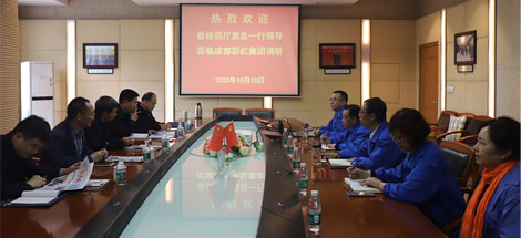 熱烈歡迎省經(jīng)信廳袁冰總經(jīng)濟師一行蒞臨彩虹集團調(diào)研
