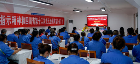 市總工會領(lǐng)導蒞臨成都彩虹集團宣講習近平總書記來川視察重要指示精神和四川省第十二次黨代會精神
